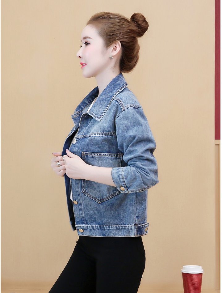 Denim slim denim jacket Korean style short tops for women