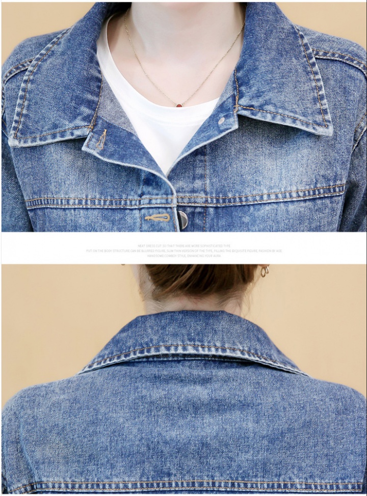 Denim slim denim jacket Korean style short tops for women