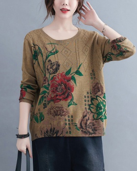 Loose pullover Casual art large yard spring sweater