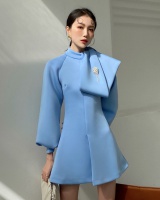 Thermal autumn and winter pure micro-bomb slim dress