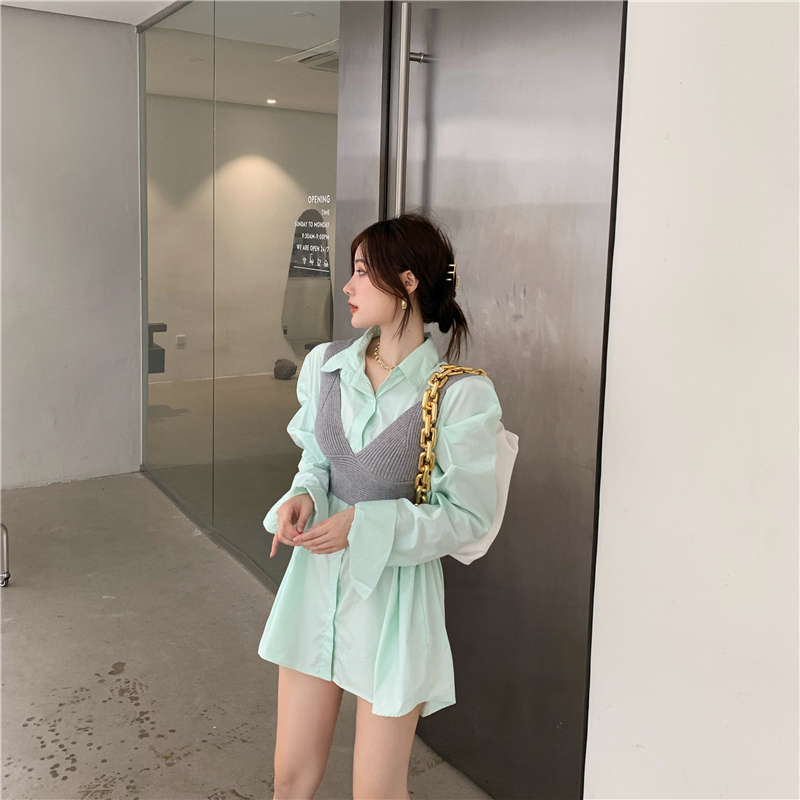 Temperament fashion and elegant Korean style shirt