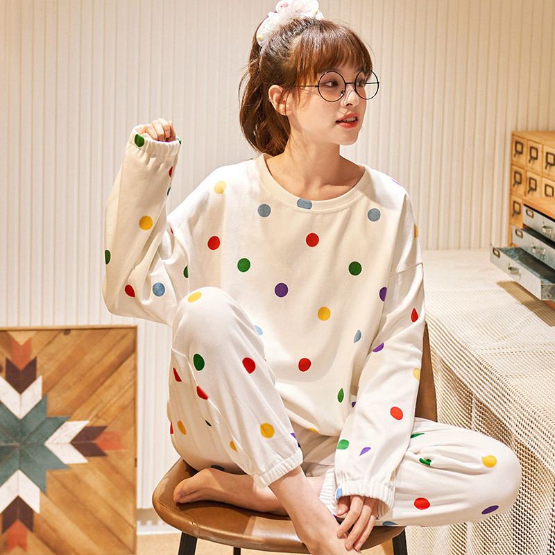 Sweet homewear long sleeve pajamas a set for women