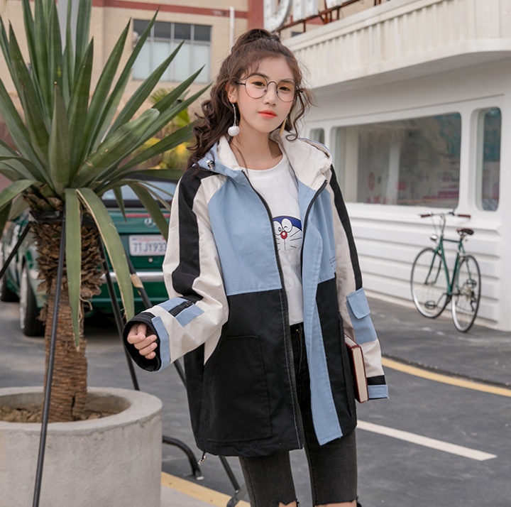 Spring mixed colors coat Korean style loose work clothing