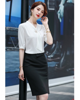Short sleeve skirt fashion collar shirt 2pcs set