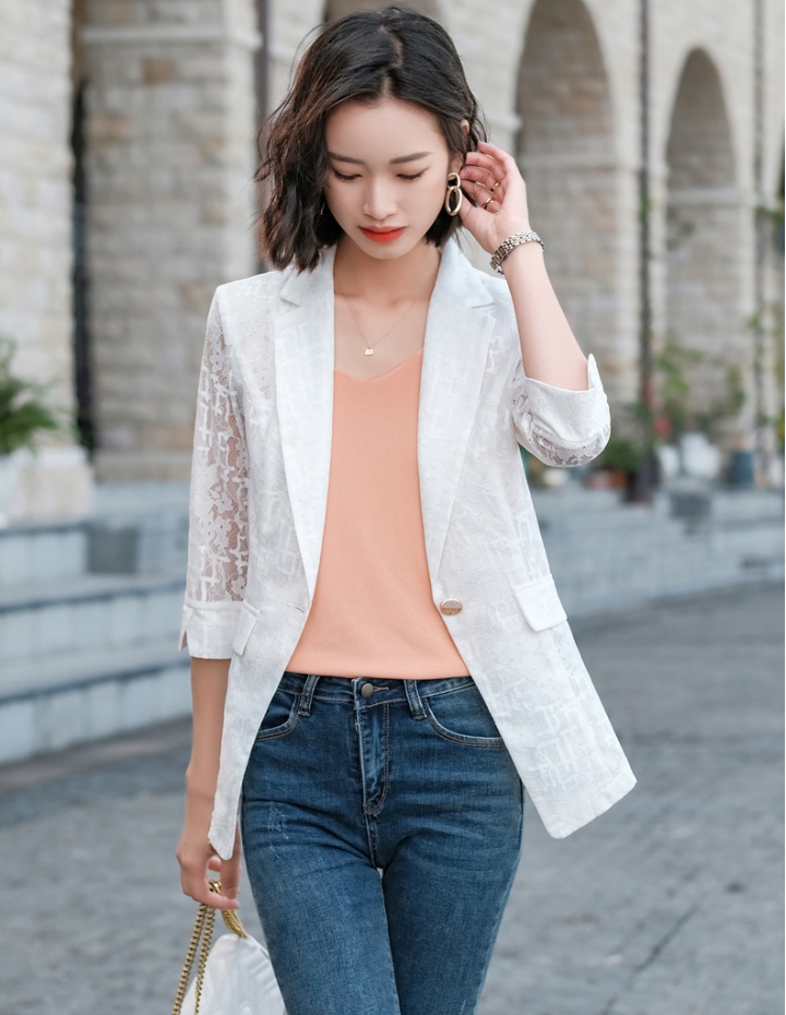 Thin all-match coat short sleeve business suit for women