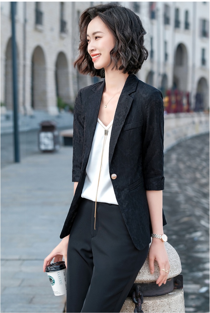 Casual temperament coat lace short sleeve tops for women