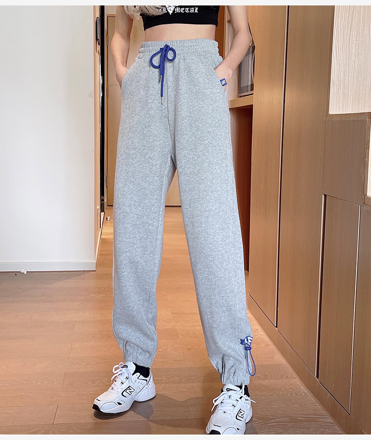 Harem college style Casual summer thin sweatpants for women
