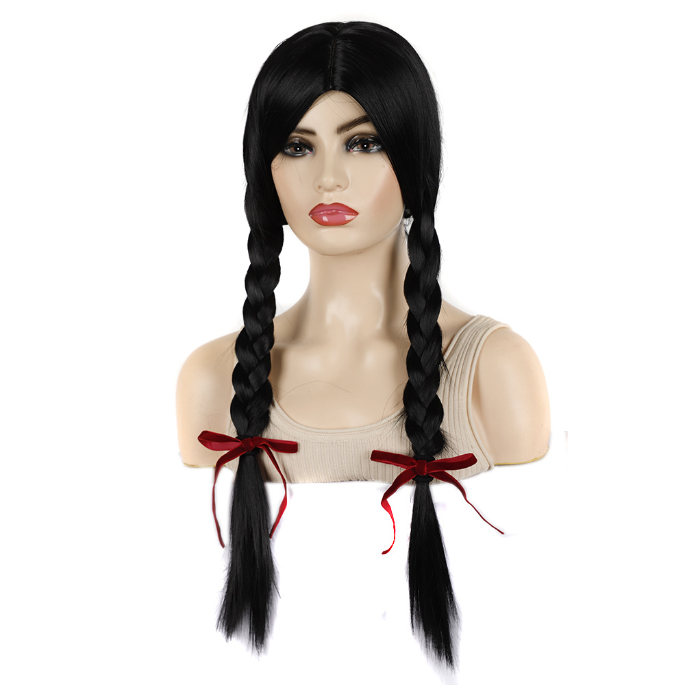 Double bow wig student headgear for women
