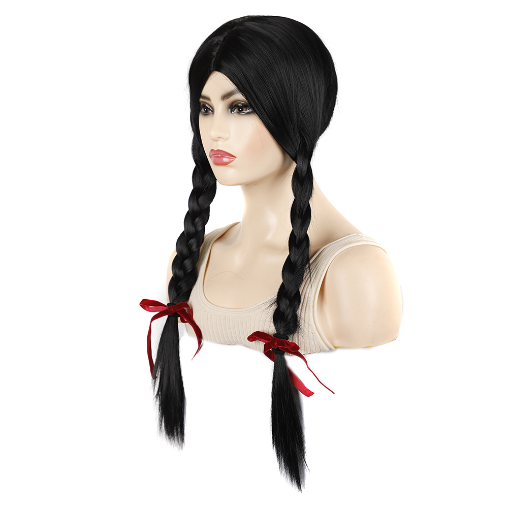 Double bow wig student headgear for women