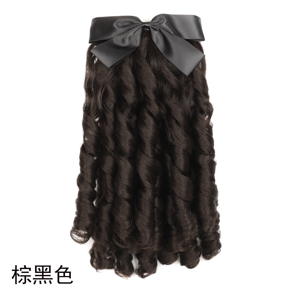 Horsetail Chinese style curly hair prom retro cheongsam