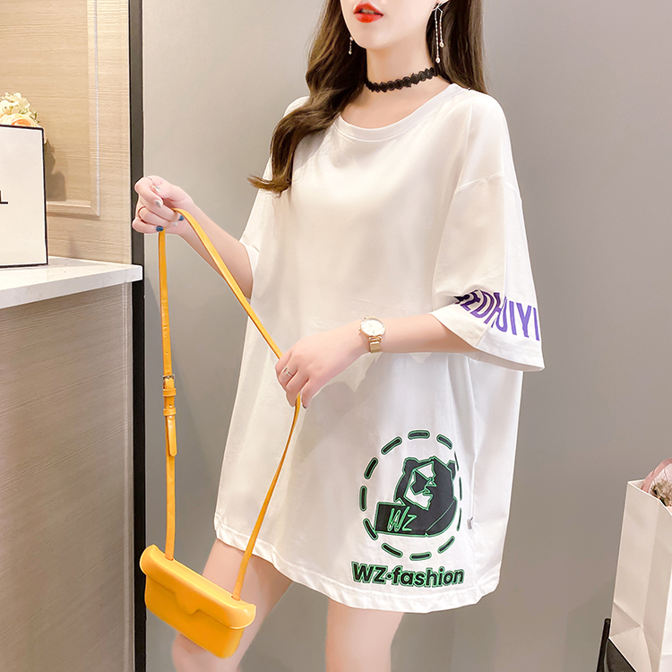 Printing Korean style tops large yard T-shirt