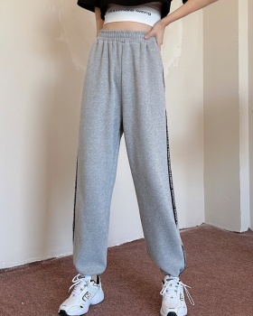 Loose college style all-match thin harem sweatpants
