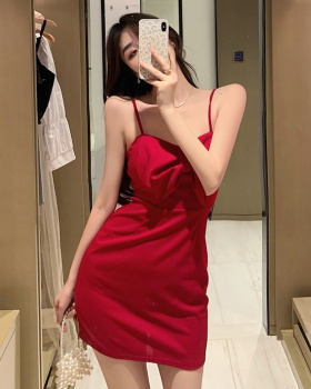 Summer sexy slim sling V-neck dress