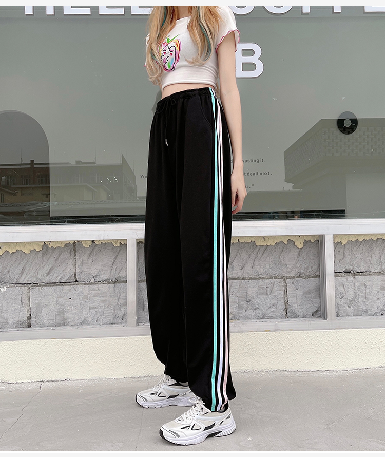 Casual college style summer thin harem sweatpants for women