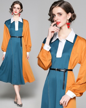 Light spring slim pullover long sleeve temperament dress
