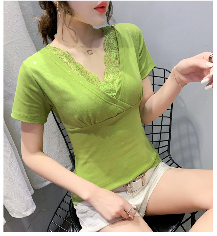 Sexy tight tops all-match T-shirt for women