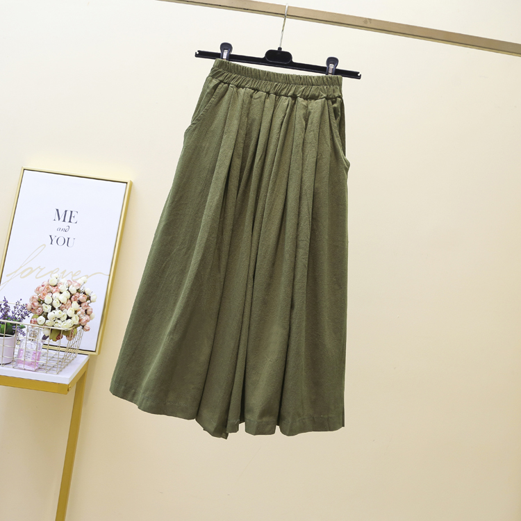 Loose Casual wide leg pants spring and summer art culottes