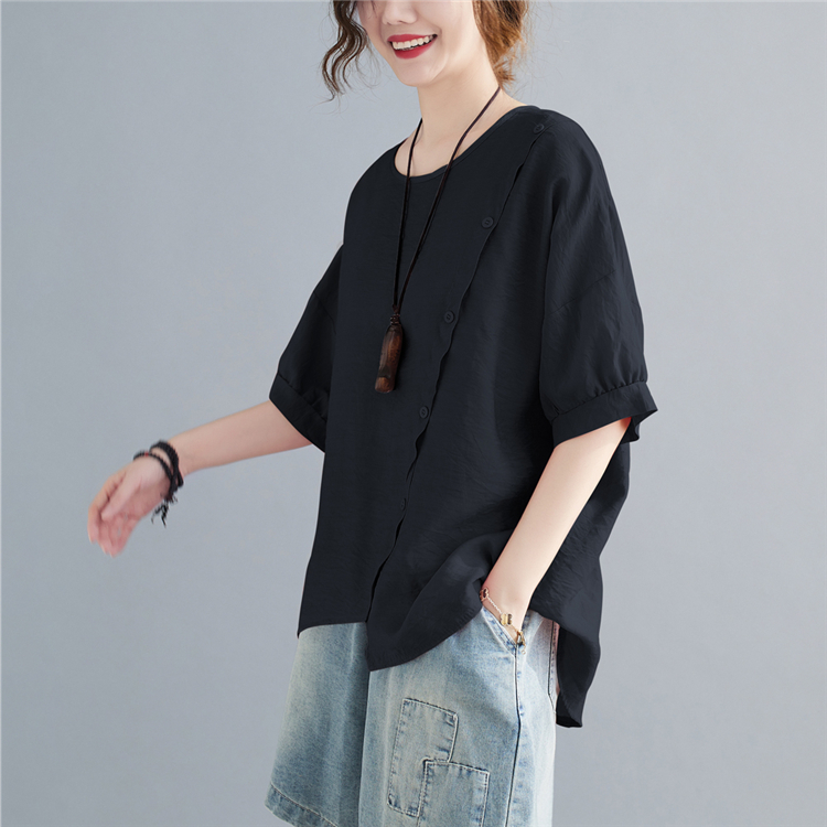 Korean style short sleeve tops all-match T-shirt for women