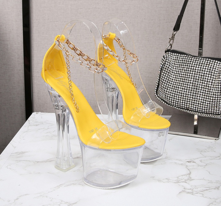 High-heeled model thick crust all-match sandals for women