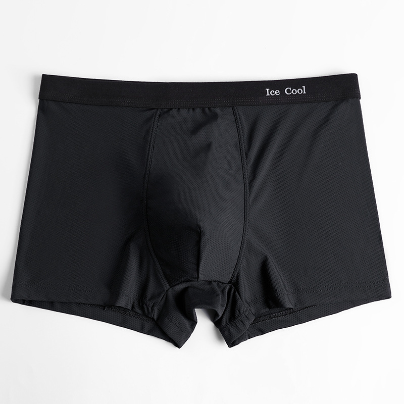 Printing net hole briefs tracelessness ice silk boxers for men