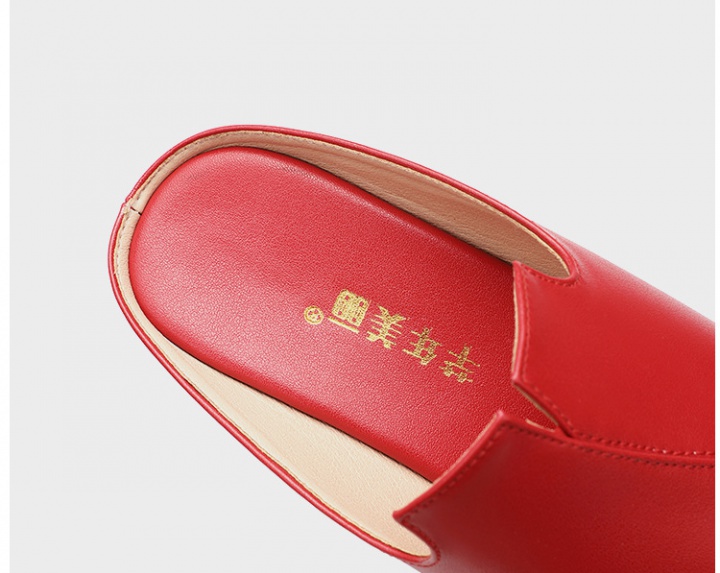 High-heeled slipsole slippers wears outside soft soles platform