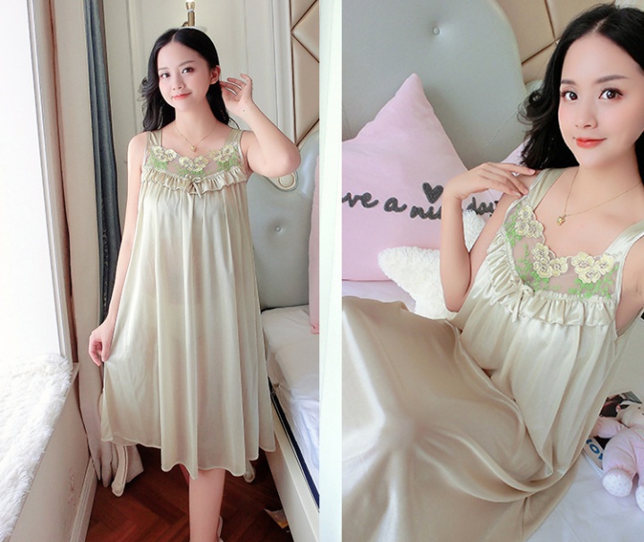 Big skirt imitation silk pajamas sling skirt for women