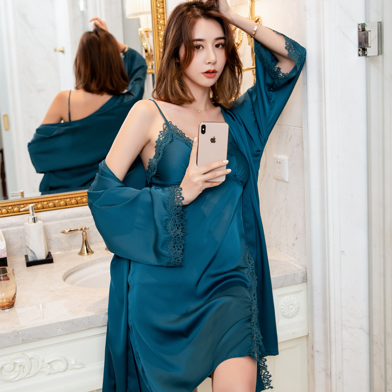 Sling pajamas nightgown 2pcs set for women