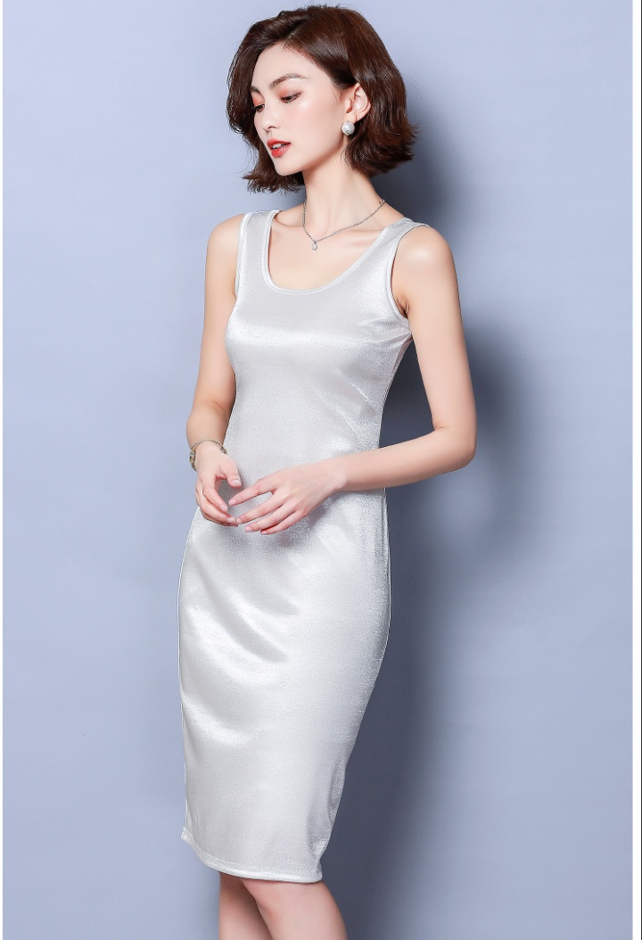 Pure long primer vest sleeveless dress for women
