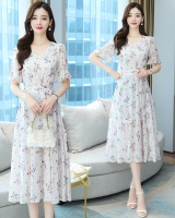 Floral summer dress long chiffon long dress for women