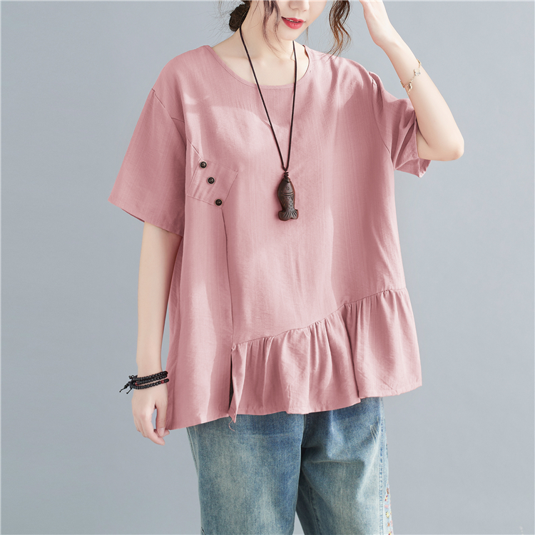 Short sleeve summer T-shirt Korean style shirts for women