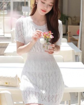 Hollow Western style spring and summer dress