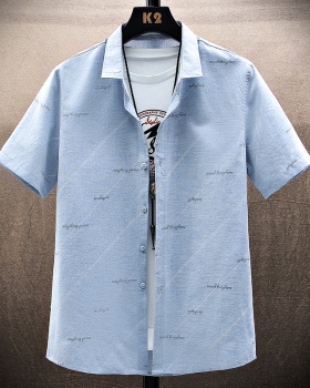 Fashion all-match slim short sleeve shirt for men