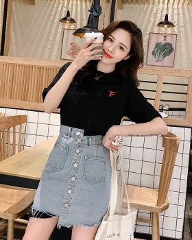 Short sleeve printing T-shirt Korean style skirt 2pcs set