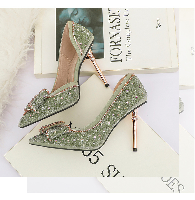Pointed low shoes banquet high-heeled shoes for women