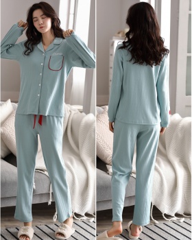 Spring and autumn long sleeve pajamas a set for women