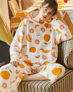 Lovely cartoon spring and summer pajamas a set for women