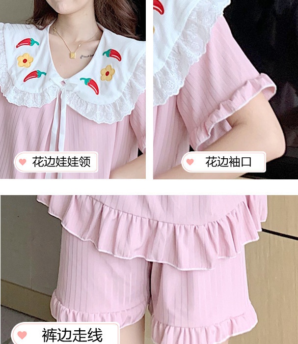 Student shorts Korean style pajamas 2pcs set for women