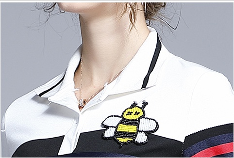 Bee spring and summer dress Casual beading T-shirt