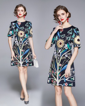 Printing fashion beading sequins rhinestone dress for women