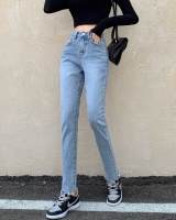 Korean style all-match nine pants burr jeans for women