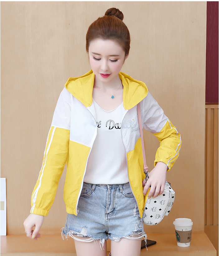 Short long sleeve thin coat mixed colors sun shirt for women