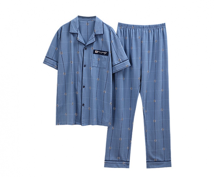 Summer cotton cardigan short sleeve lapel pajamas 2pcs set