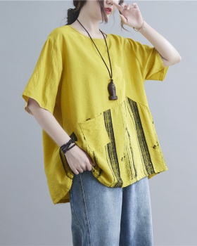 Cover belly fat sister T-shirt slim summer tops
