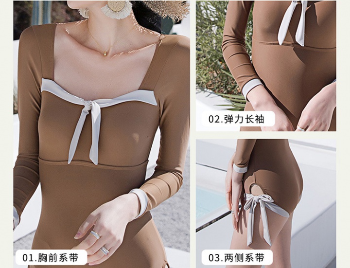 Cover belly Korean style sunscreen swimwear for women