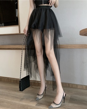 Irregular lace skirt
