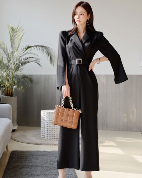 Slim business suit jumpsuit for women