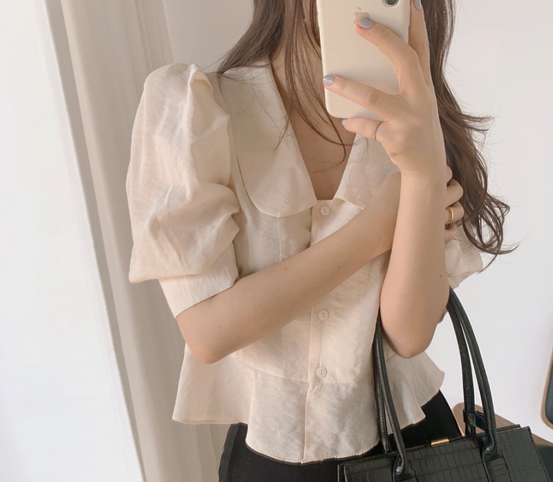 Short tender Korean style sweet short sleeve shirt