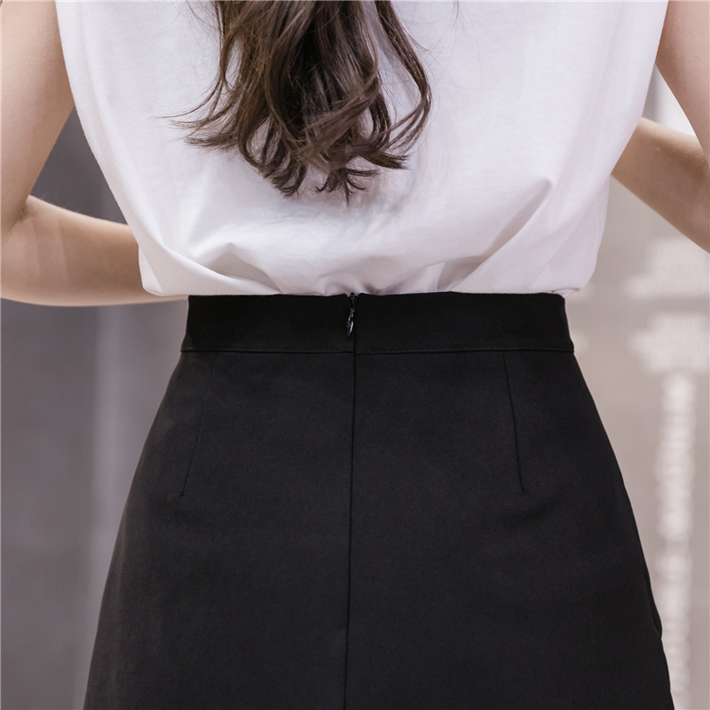 Black summer skirt slim all-match short skirt