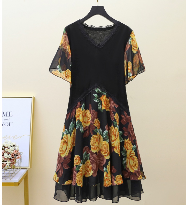 Summer slim loose Cover belly chiffon dress for women
