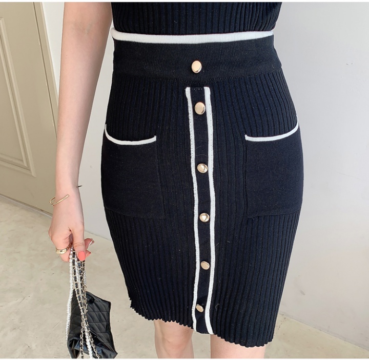 Fashion Korean style skirt package hip tops 2pcs set